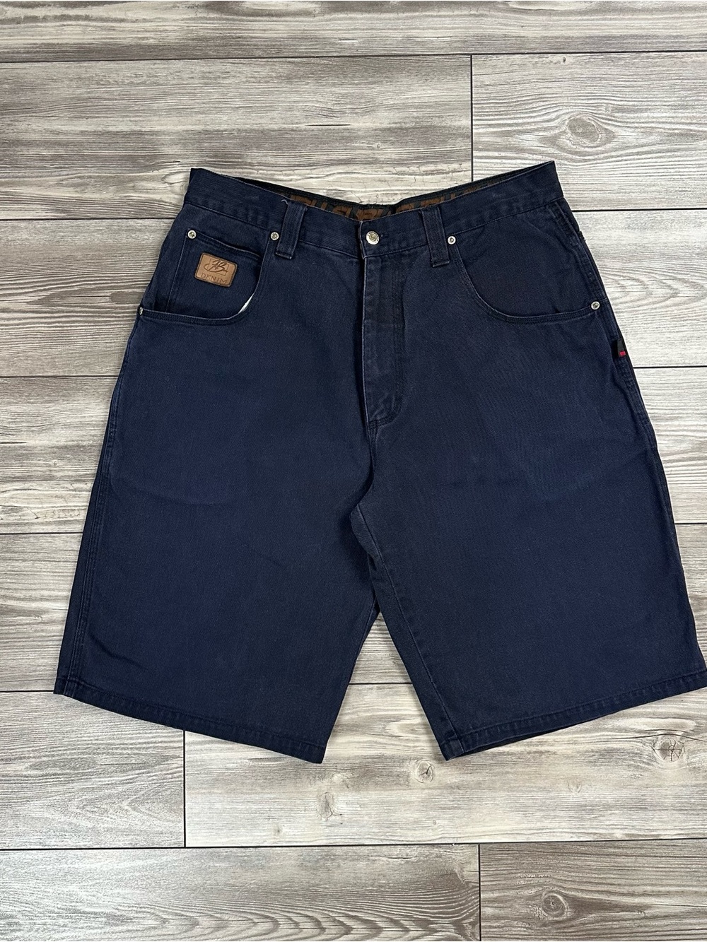 Vintage Y2K FUBU Dark Navy Baggy Denim Shorts
